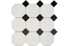 Керамогранит CE.SI. Full Body Ottagono 10X10 Su Rete Fluoro- Toz.3.5X3.5 Carbonio