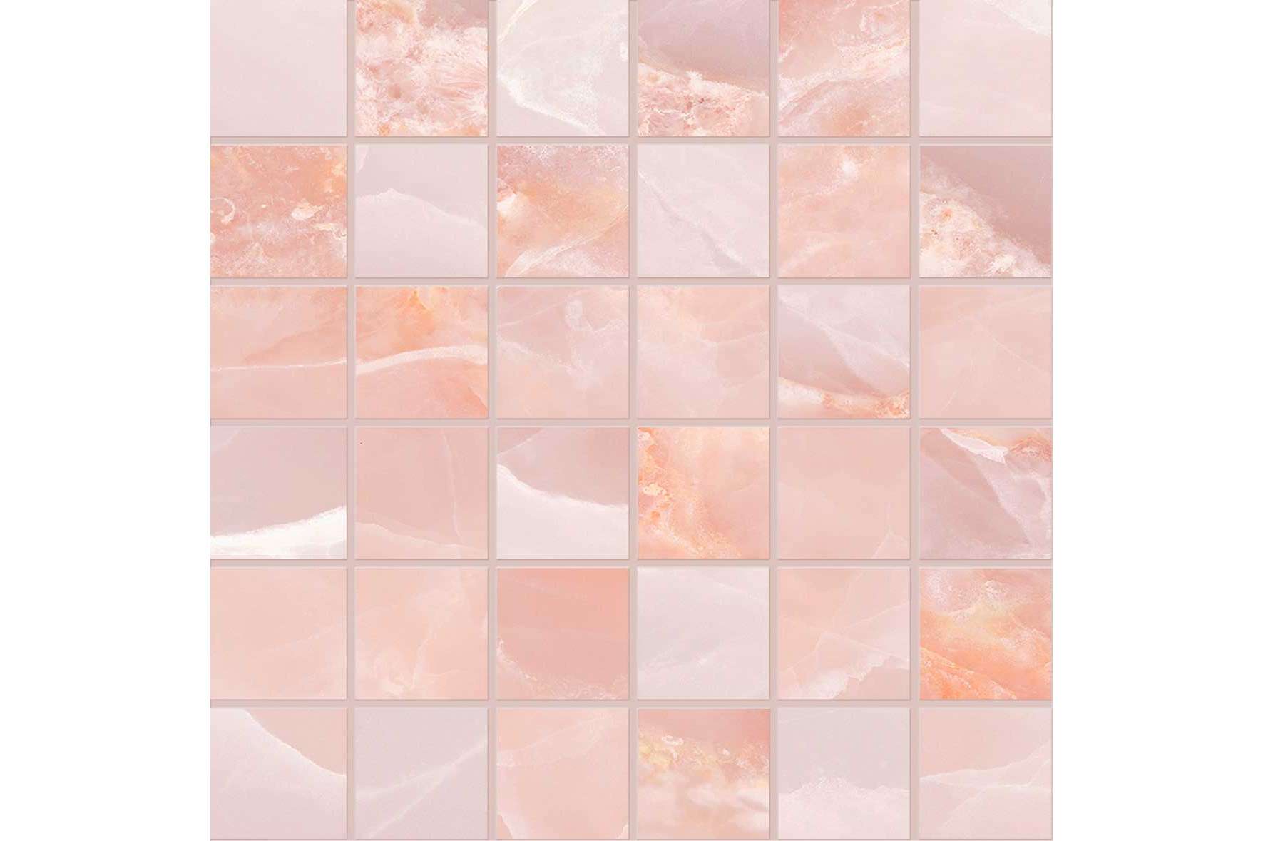 Керамогранит Emil Ceramica Tele Di Marmo Onyx Onyx Pink Mosaico 5X5