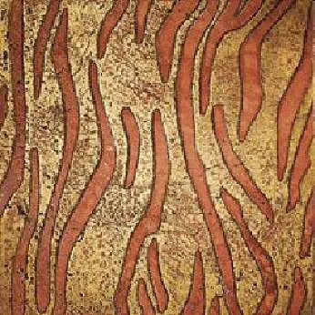 Мрамор Petra Antiqua Lacche 1 VELVET Fondo Oro - Decoro Travertino Rosso 30,5 x 30,5