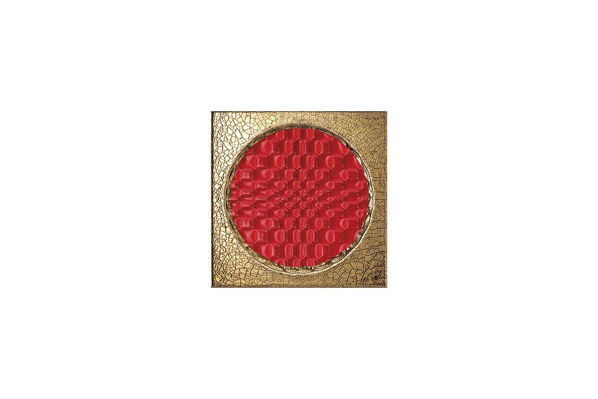 Керамогранит Iris Ceramica Citta di Faenza Decoro Oro Geo Rosso Crackle