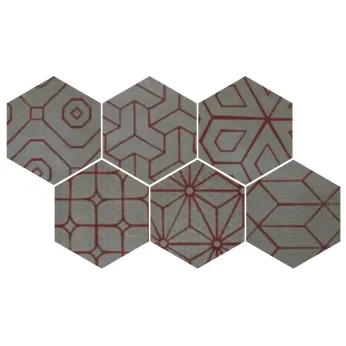 Керамогранит Cir Serenissima Mat Mat Smoke Dec Red Mix 6 Esagona