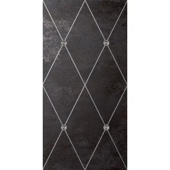 Керамогранит Petracers AD Maiora (АДи Майора) Rhombus Platino Oro Su Nero Con