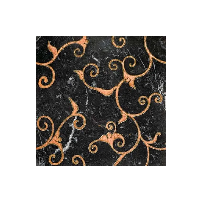 Мрамор Petra Antiqua Lacche 1 DAMASCO 2 Fondo Nero Marquinia - Decoro Rame 30,5 x 30,5