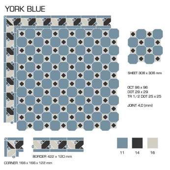 Керамогранит TopCer Victorian Designs (Викториан Дизайн) York blue