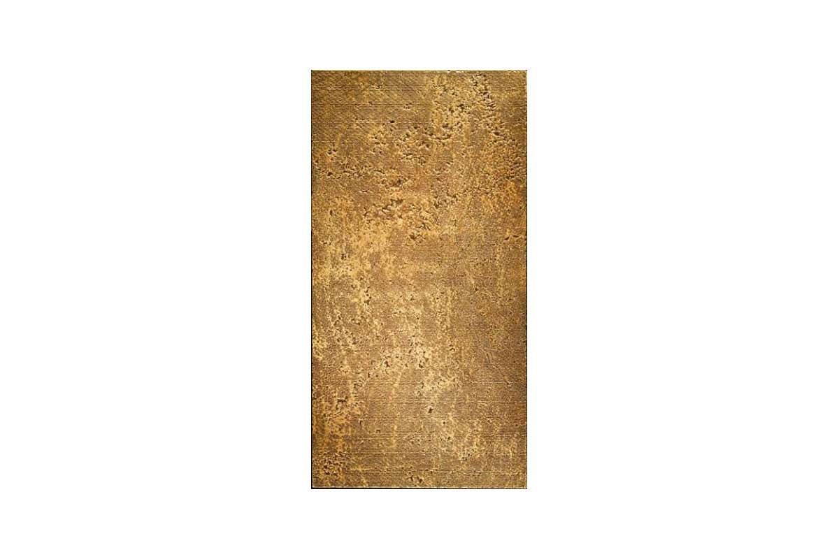 Мрамор Petra Antiqua Lacche 2 Ozone Fondo Oro Decoro Travertino Chiaro  30,5 X 30,5