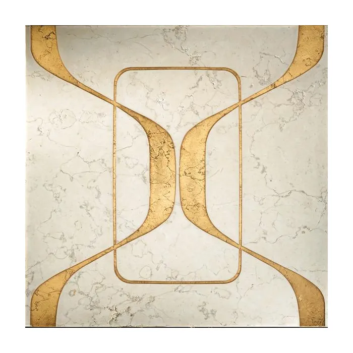 Мрамор Petra Antiqua Lacche 2 ORION Fondo Biancone  Decoro Oro 60 x 60