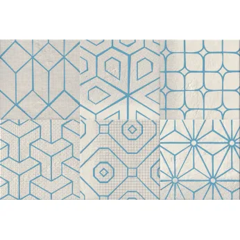 Керамогранит Cir Serenissima Mat Mat Cloud Dec Blu Mix 6 20x20