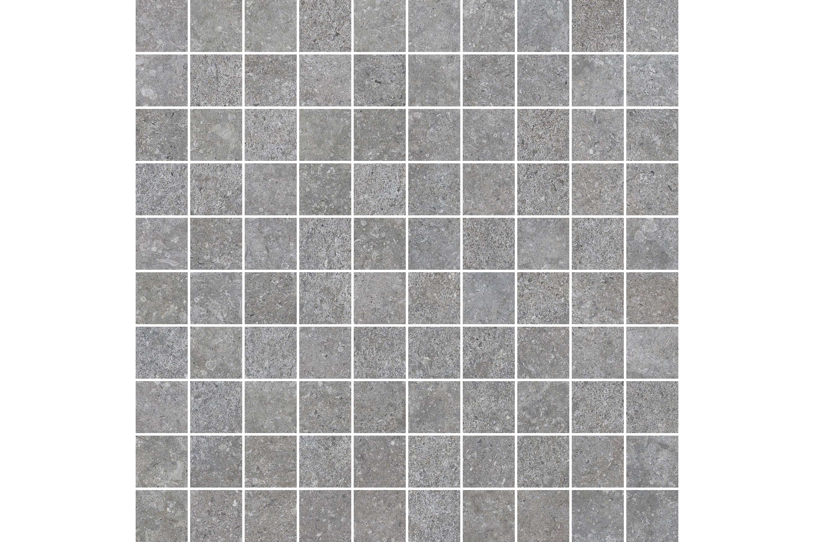 Керамогранит Settecento Shellstone Mosaico Grey 3.1X3.1 Su Rete