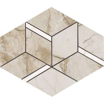 Керамогранит La Fabbrica Bolgheri Stone Rombo Beige-White