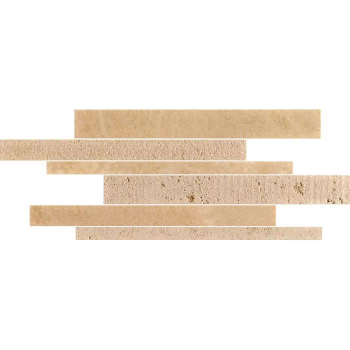 Мрамор Petra Antiqua Surfaces 1 travertino chiaro MOSAICO MURAZZO PATCH 10 CM 3,5 x 60 - 5 x 60 - 7 x 60