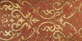 SHIRAZ 2 Fondo Travertino Rosso - Decoro Oro 30,5 x 60