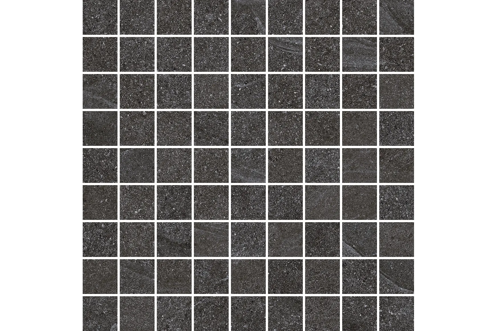 Керамогранит Settecento Nordic Stone Mosaico Black 3.1X3.1 Su Rete