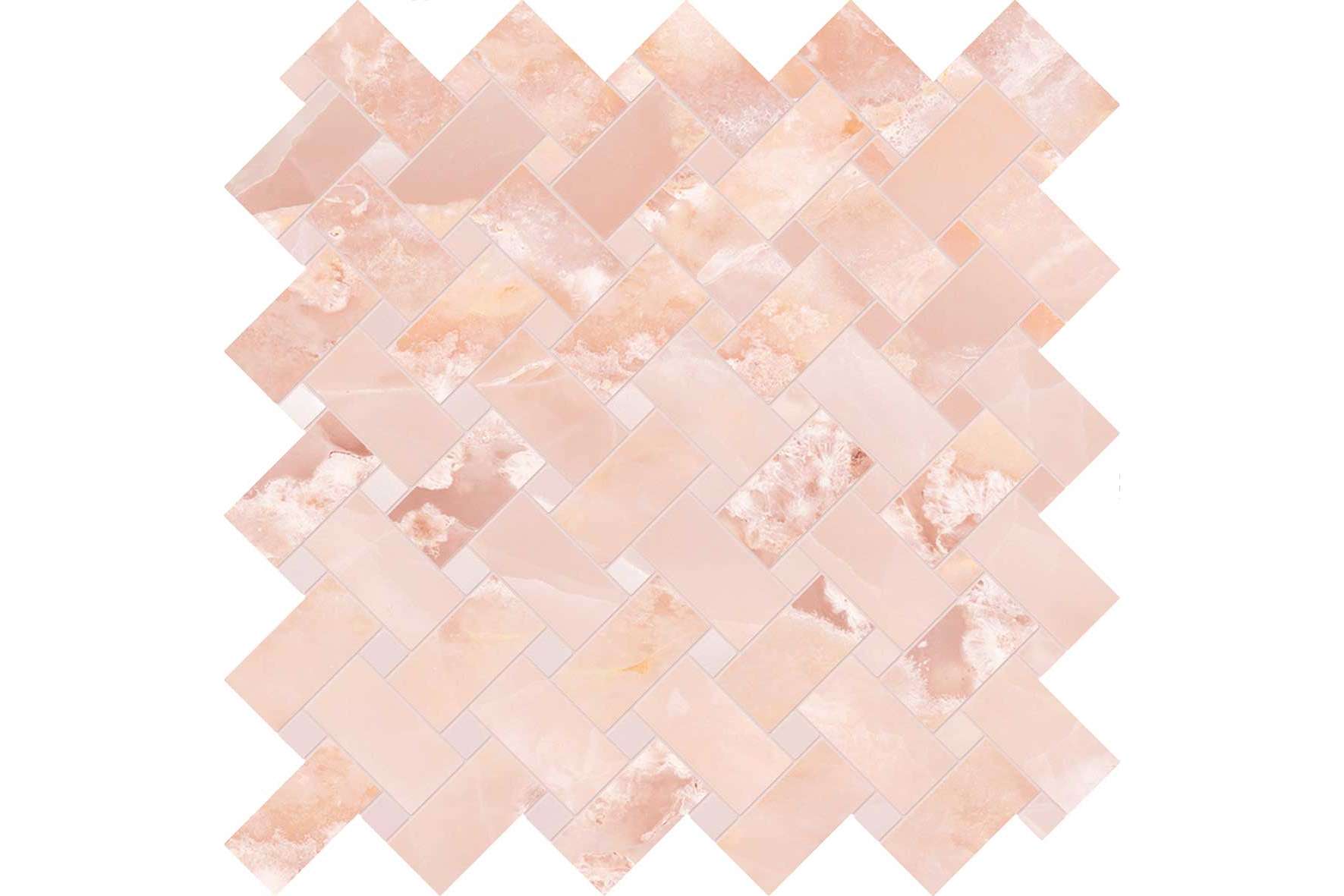 Керамогранит Emil Ceramica Tele Di Marmo Onyx Onix Pink Mosaico Intrecci