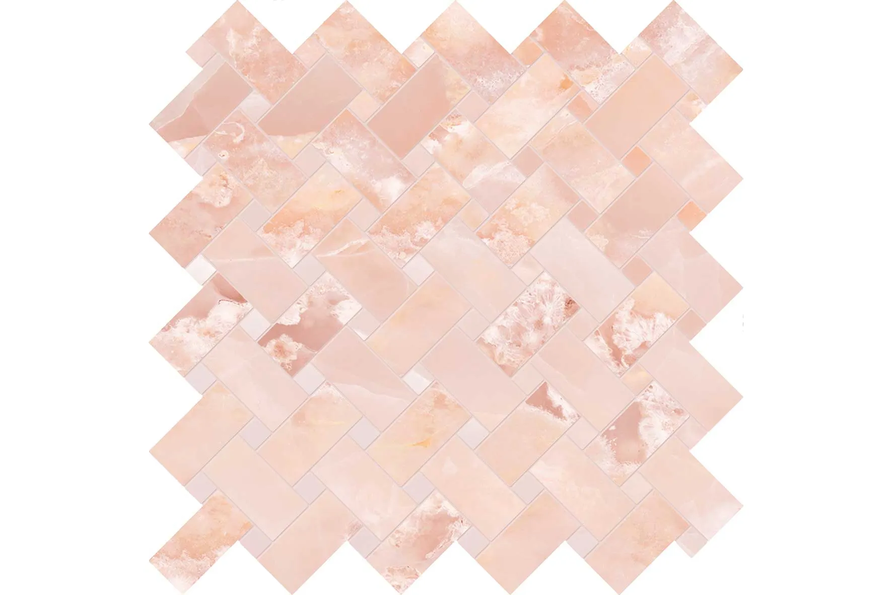 Керамогранит Emil Ceramica Tele Di Marmo Onyx Onix Pink Mosaico Intrecci