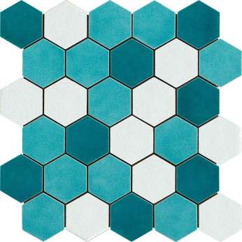 Керамогранит Cerasarda Sardinia Mosaico Esagona Mix Verde