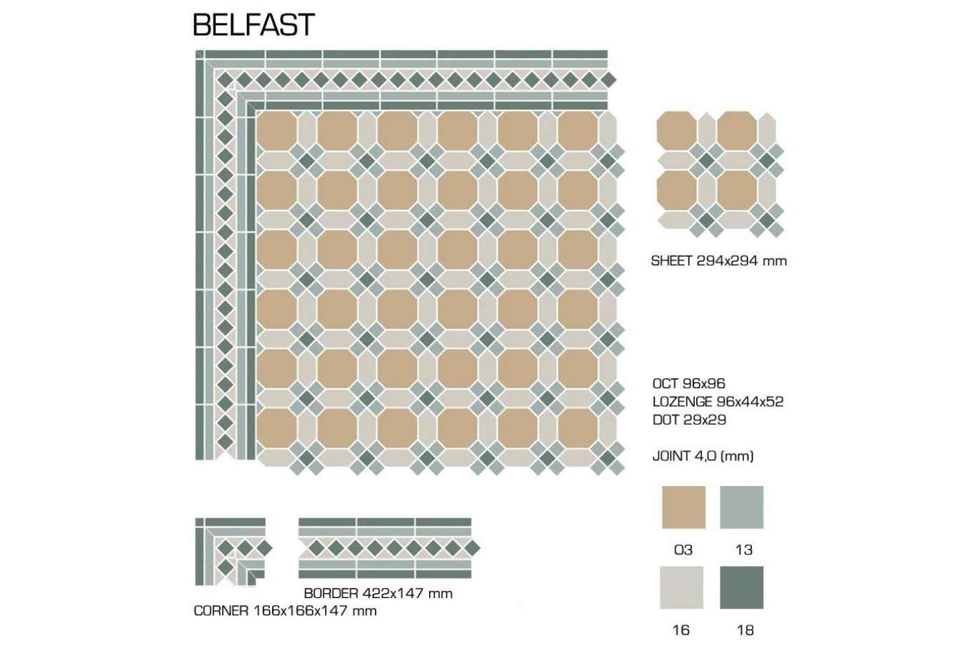 Керамогранит TopCer Victorian Designs (Викториан Дизайн) Belfast