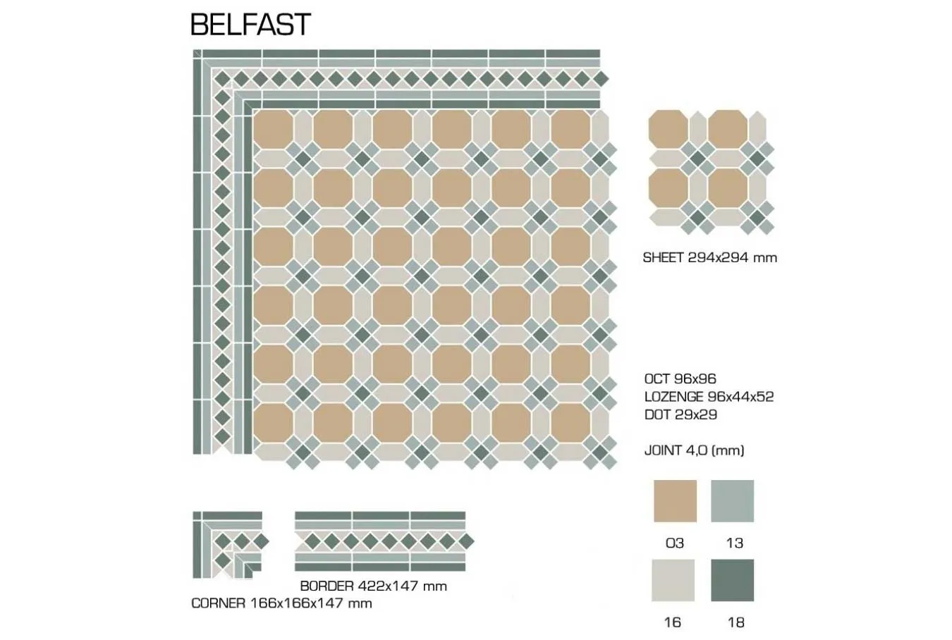 Керамогранит TopCer Victorian Designs Belfast