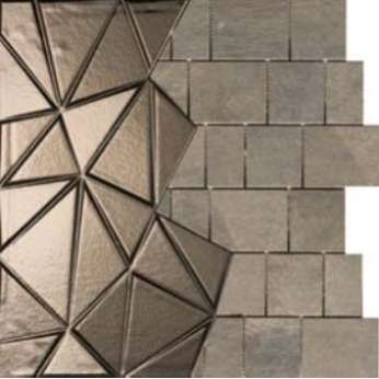 Керамогранит Gardenia Orchidea Concept Stone Mosaico Muretto/Triangoli Antracite Acciaio