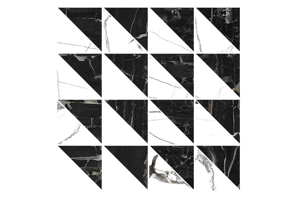 Керамогранит Settecento Reverse Mosaico Triangoli Mix Crystal/Artic/Miroir