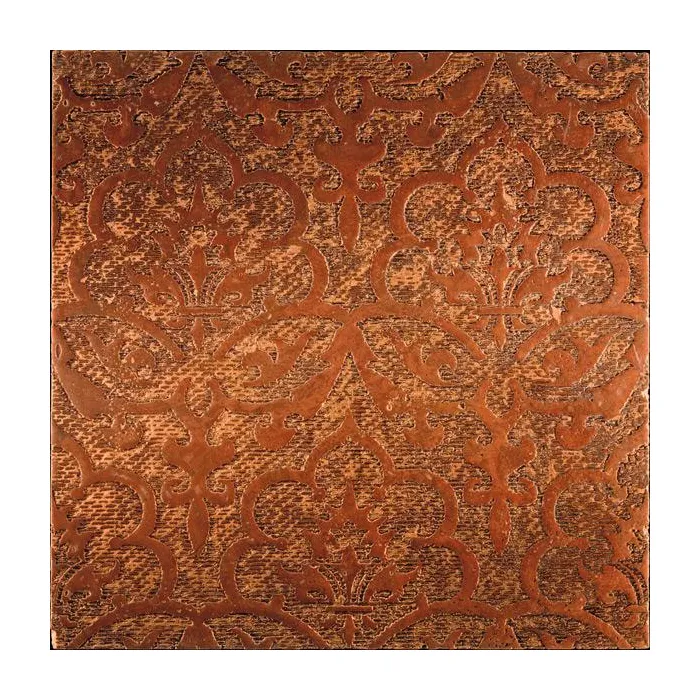 Мрамор Petra Antiqua Lacche 2 REGENT Fondo Rame Decoro Travertino Rosso 30,5 x 30,5