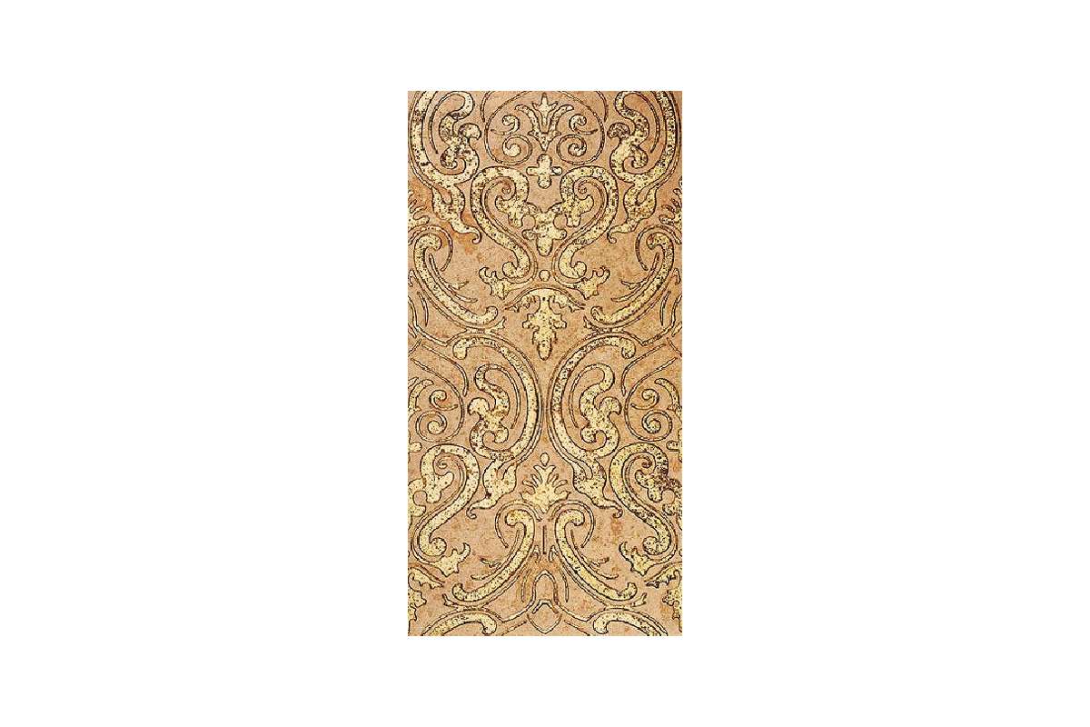 Мрамор Petra Antiqua Lacche 1 Shiraz 2 Fondo Travertino Noce - Decoro Oro 30,5 X 60