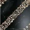 SCROLL Fondo Nero Marquinia - Decoro Argento 30,5 x 30,5