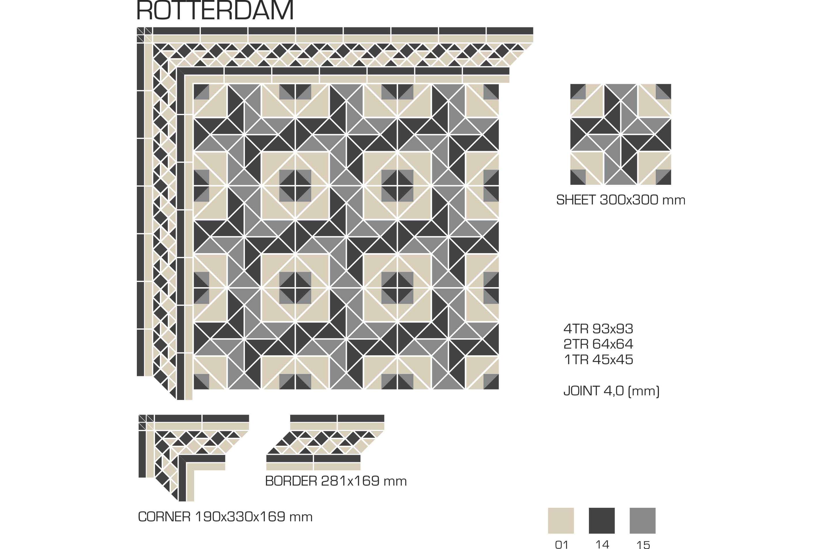 Керамогранит TopCer Victorian Designs (Викториан Дизайн) Rotterdam Design