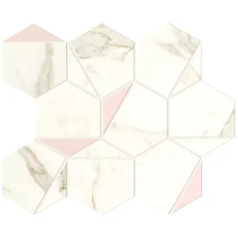Керамогранит Atlas Concorde Marvel Shine Calacatta Prestigio Rose Hex Silk
