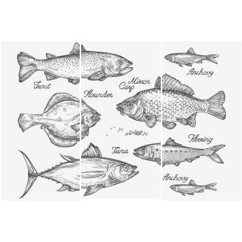 Керамогранит MaxFine by Iris FMG Design Your Slabs Retro Fish Black