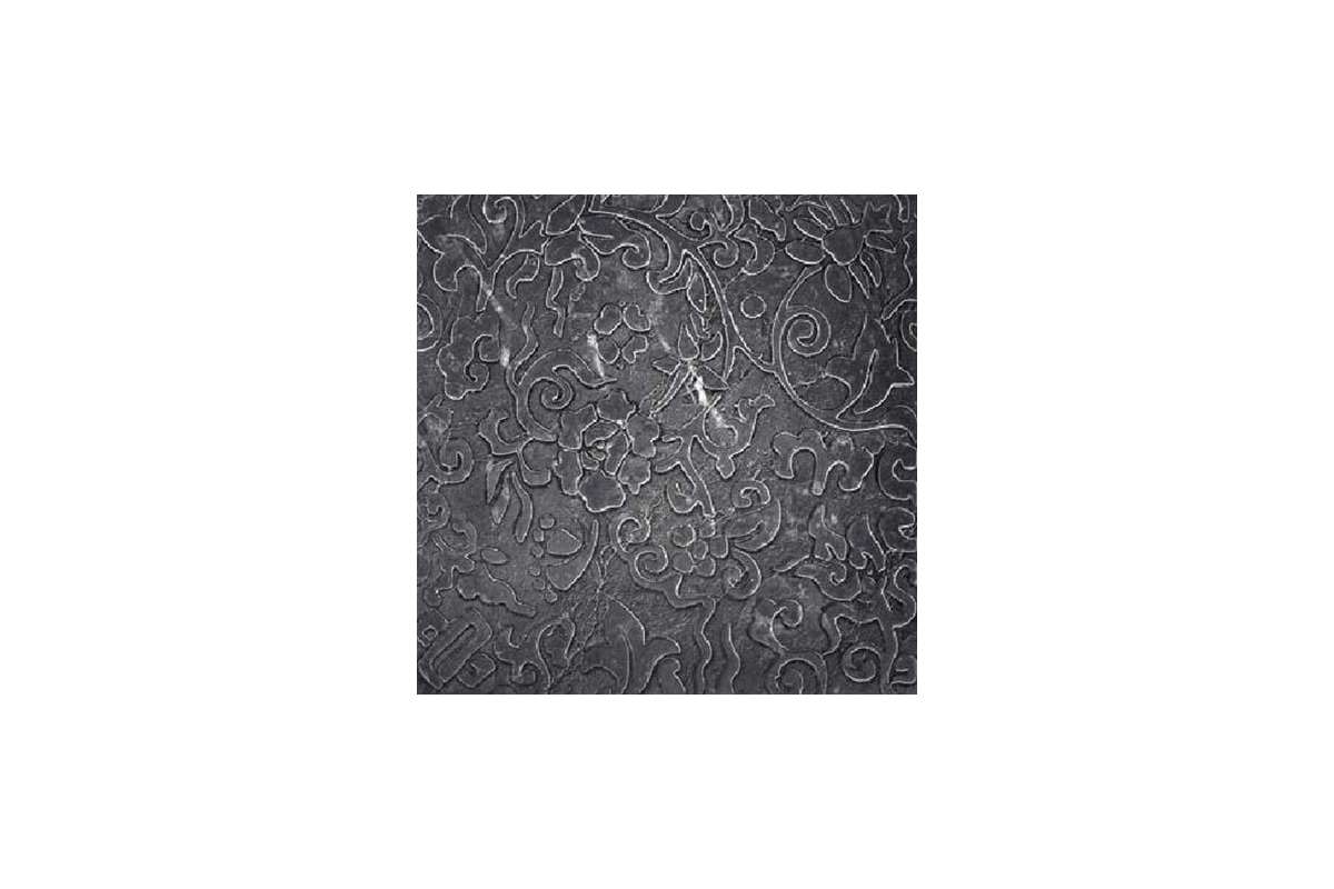 Мрамор Petra Antiqua Lacche 1 Bloom Fondo Naturale - Decoro Nero Marquinia 30,5 X 30,5