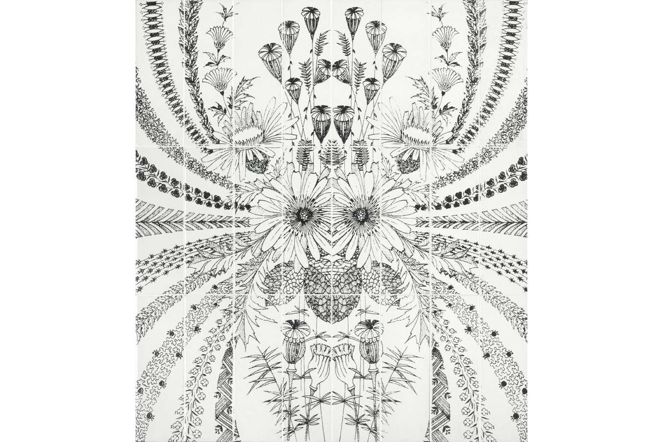 Керамогранит Tonalite Silk Pannello Floreale Gesso (Set Da 24 Pz.)