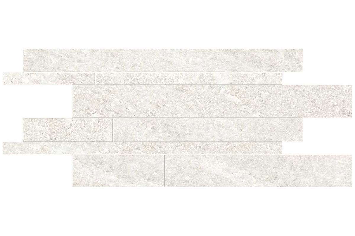 Керамогранит Ergon by Emil Group Oros Stone White Mosaico Listelli Sfalsati