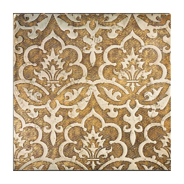 Мрамор Petra Antiqua Lacche 2 REGENT Fondo Oro Decoro Biancone 30,5 x 30,5