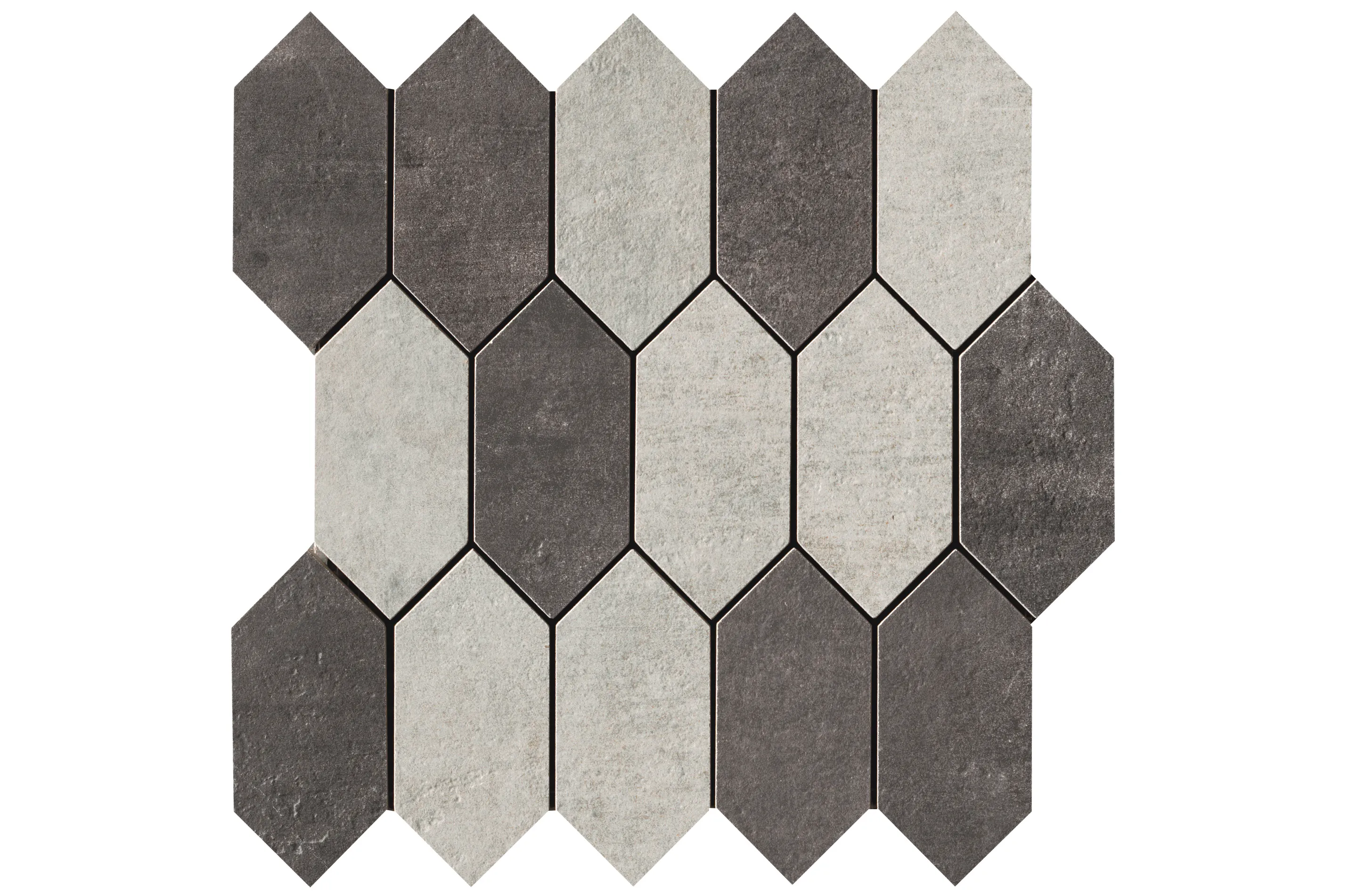 Керамогранит Cir Serenissima Evoca Mosaico Losanga Cold Mix Cenere/Grafite