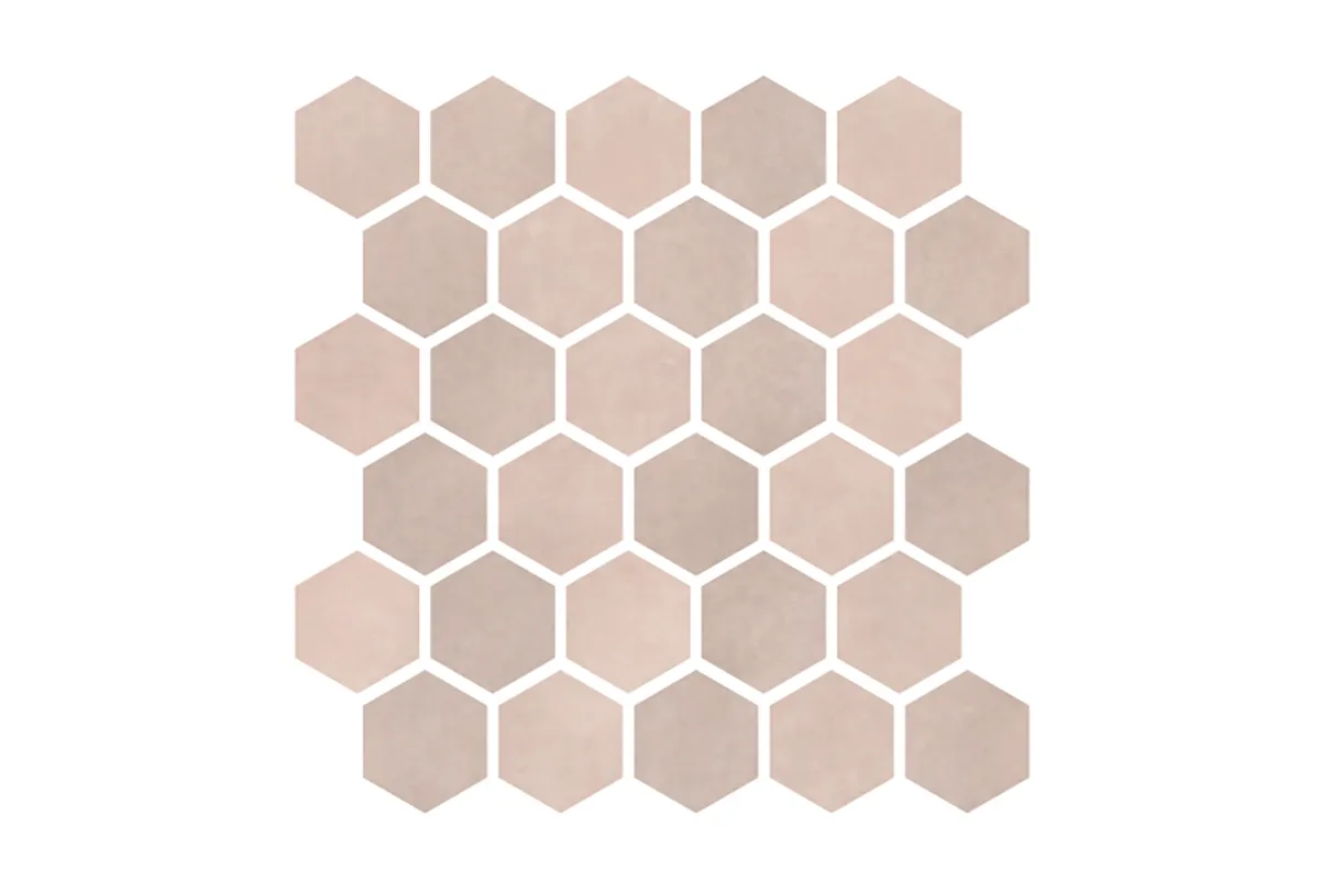 Керамогранит Cir Serenissima Materia Prima Mosaico Esagona Pink Velvet