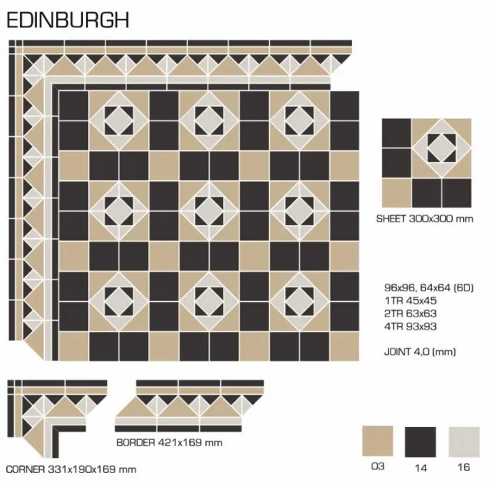 Керамогранит TopCer Victorian Designs Edinburgh