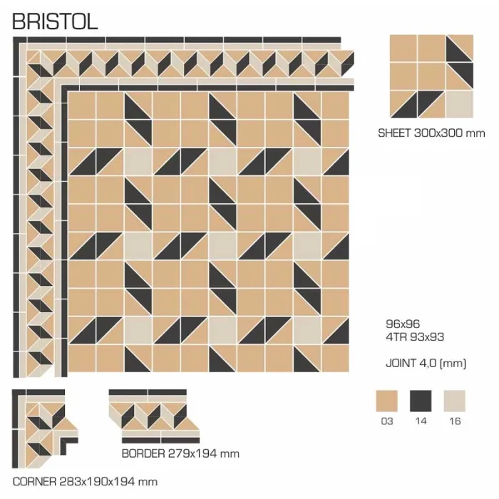 Керамогранит TopCer Victorian Designs Bristol