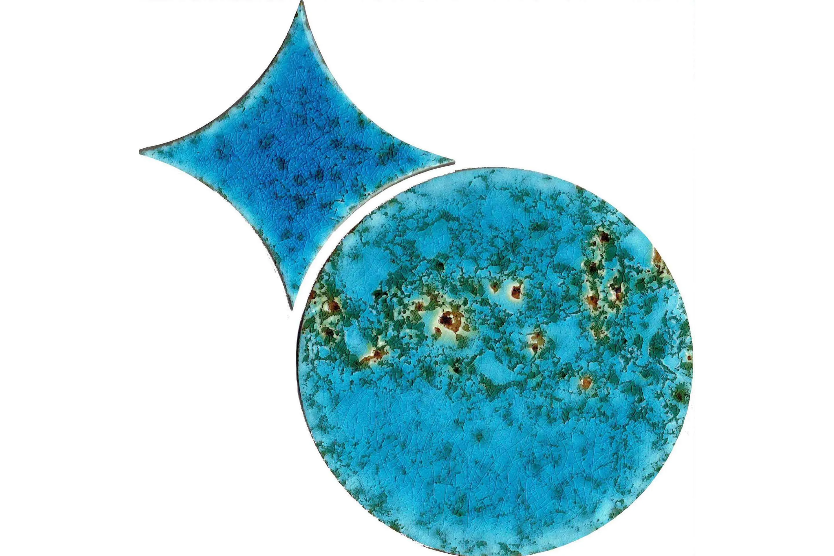 Керамогранит AcquarioDue Circle Set Azzurro Craquele