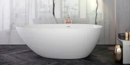 Ванна GRACE 180x88x60Hсм, с щелевым сливом переливом click-clack
