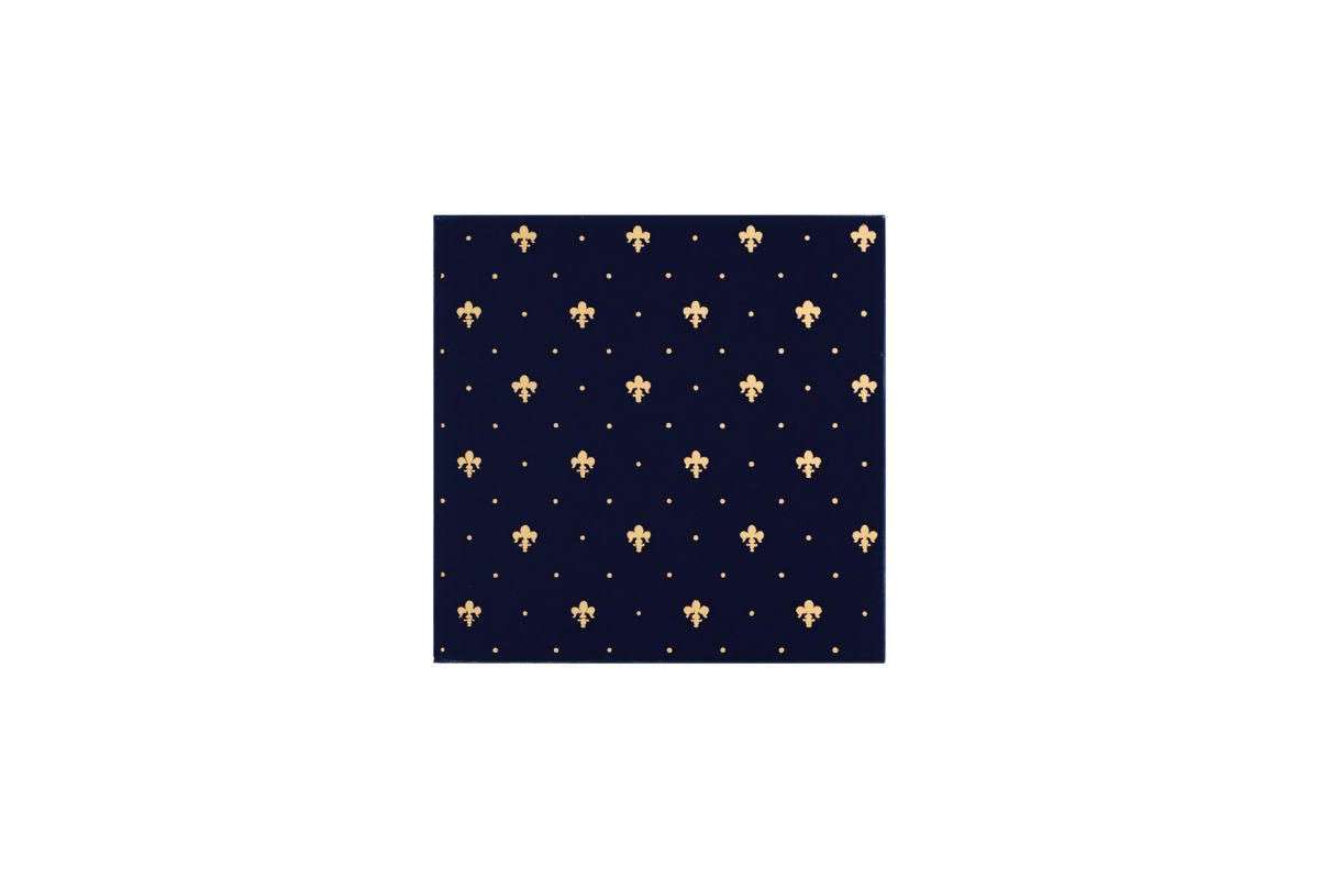 Керамогранит Petracers Grand Elegance Gold (Гранд Элеганс Голд) Giglio Oro Su Blu