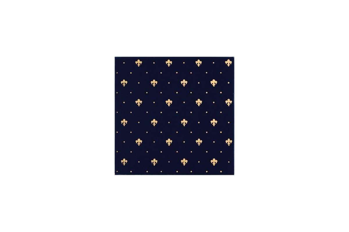 Керамогранит Petracers Grand Elegance Gold (Гранд Элеганс Голд) Giglio Oro 24Kt Su Blu 20X20 Cm