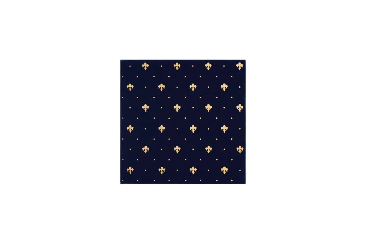 Керамогранит Petracers Grand Elegance Gold (Гранд Элеганс Голд) Giglio Oro Su Blu