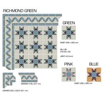 Керамогранит TopCer Victorian Designs (Викториан Дизайн) Richmond green