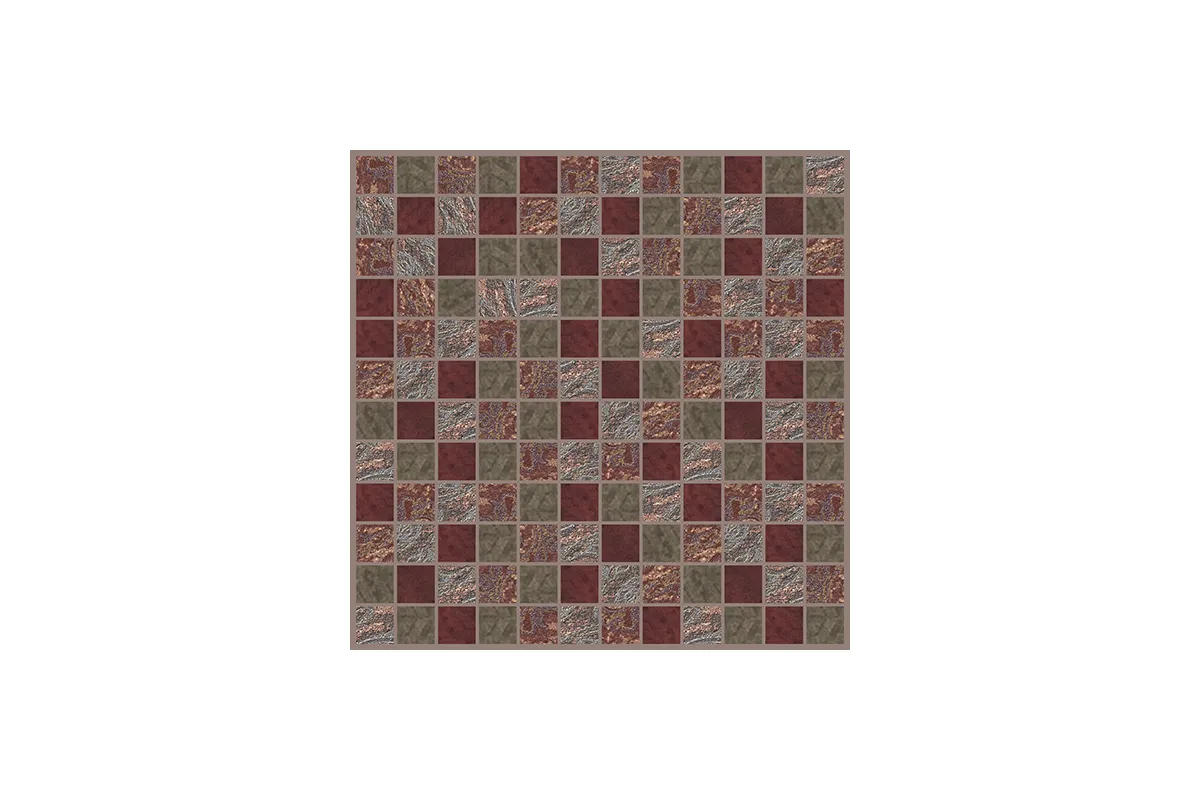 Керамогранит Decoratori Bassanesi Luci di Venezia Intreccio Small Luci-Riflesso-Mud-Red