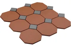 Керамогранит CE.SI. Full Body Ottagono 10X10 Su Rete Gres - Toz.3.5X3.5 Nickel