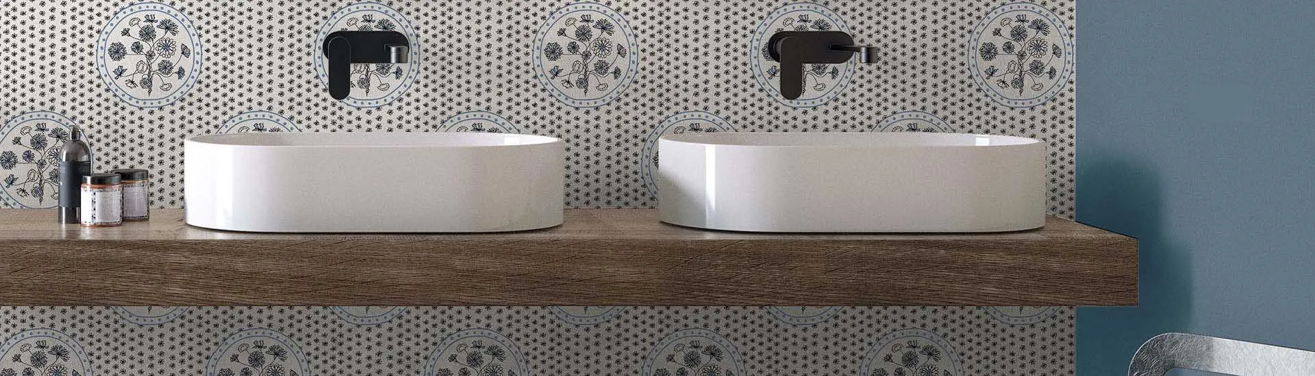 Керамогранит ABK Wide & Style Quel Mazzolin Di Fiori Avio