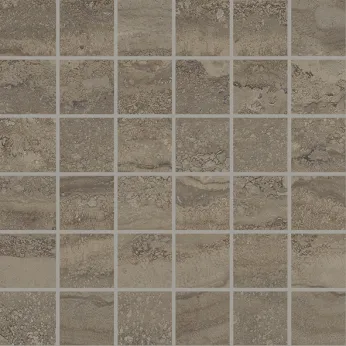 Керамогранит Provenza by Emil Group Unique Travertine Mosaico 5x5 Vein Cut Chocolate