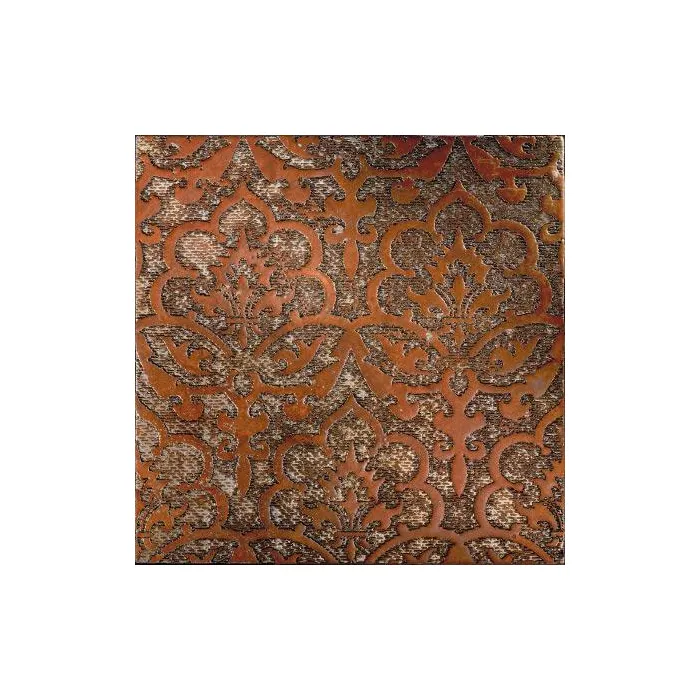 Мрамор Petra Antiqua Lacche 2 REGENT Fondo Argento Decoro Travertino Rosso  30,5 x 30,5