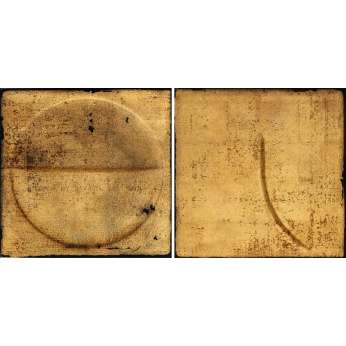 Керамогранит Iris Ceramica Bottega d'arte Terrecotte Motivi Oro Satinato Ebano