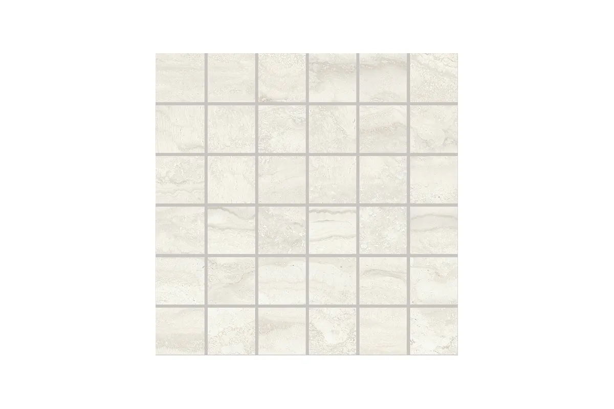 Керамогранит Provenza by Emil Group Unique Travertine Mosaico 5X5 Vein Cut White